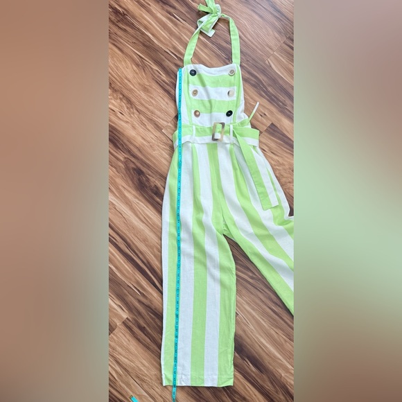 Anthropologie Moon River Lime Green Halter Jumpsuit - Picture 5 of 6